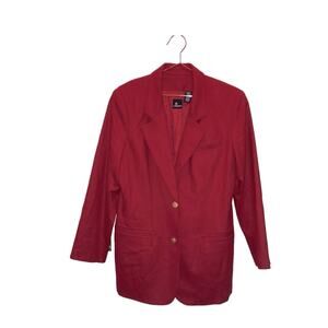 Liz Sport Women's Wool Oversized red Blazer Size 6